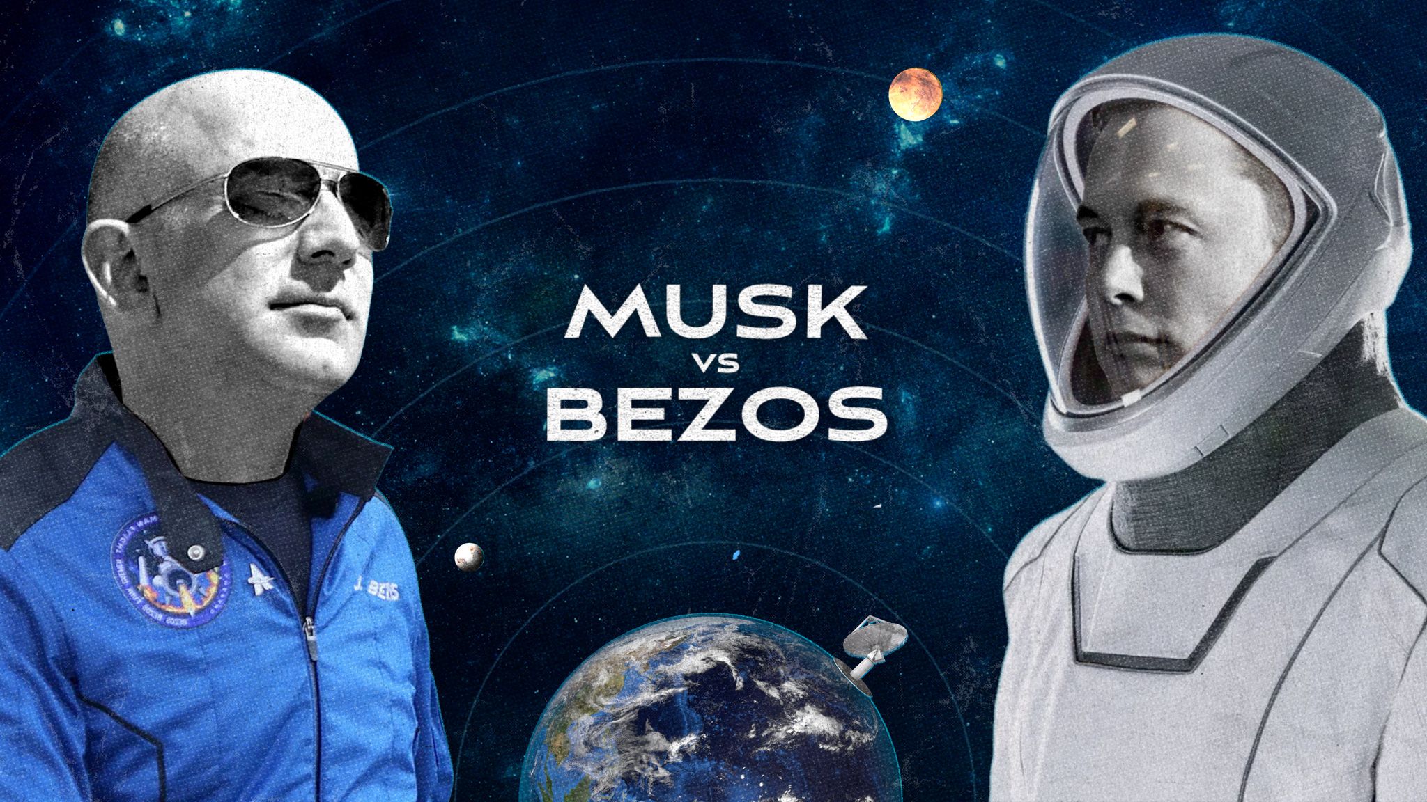 musk and bezos spaze wars poster